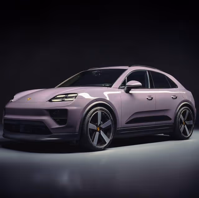 Side shot of a Macan EV.