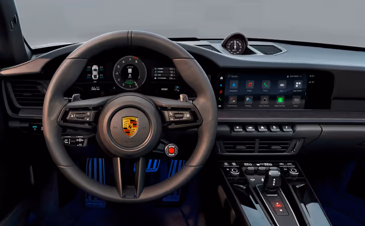 Porsche steering wheel.